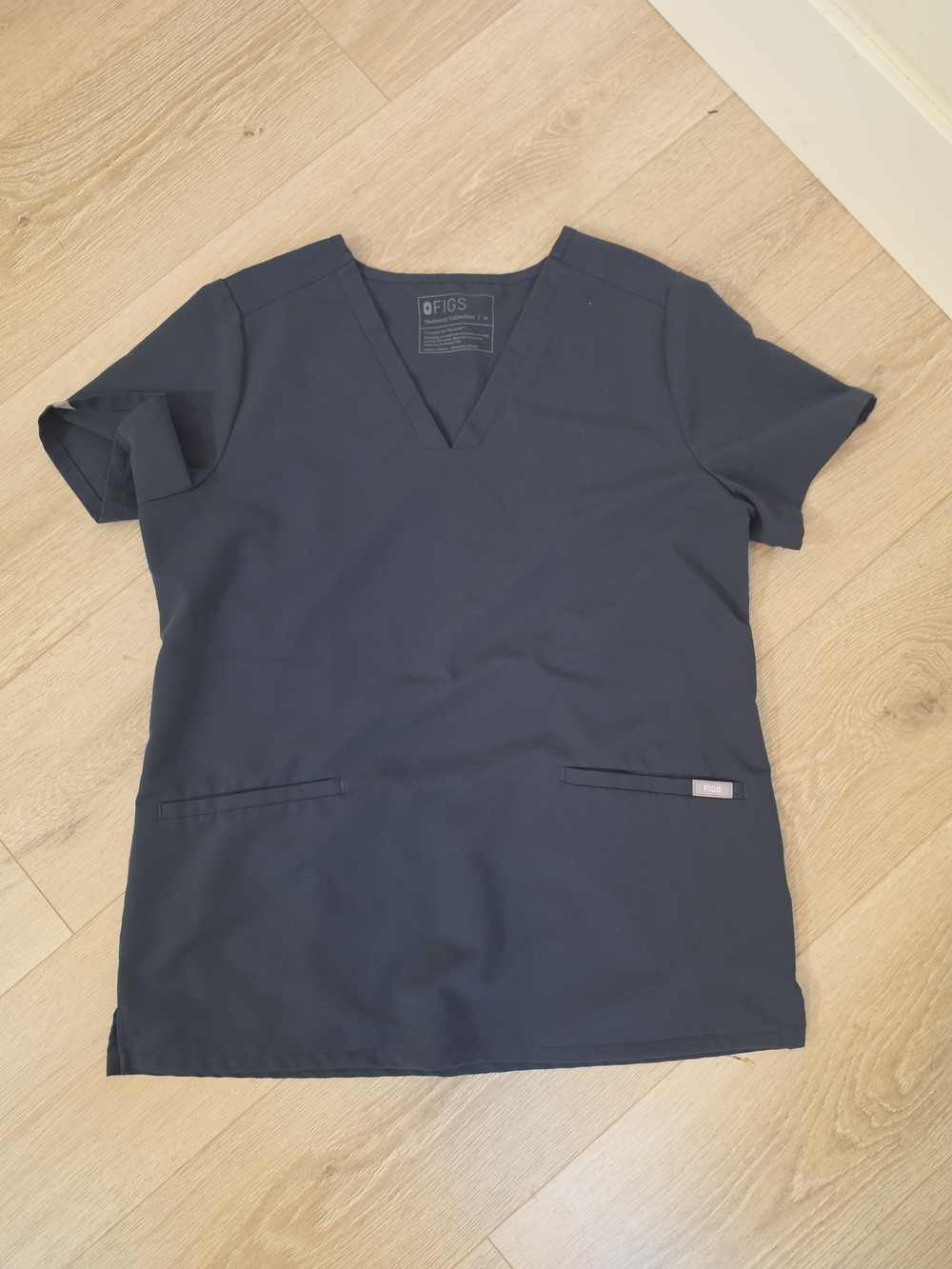 FIGS Women's Navy V-Neck Scrub Top